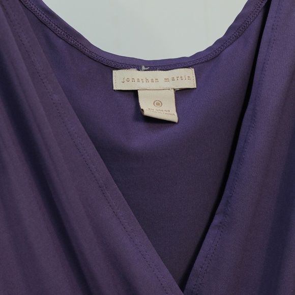 Jonathan Martin Purple V Neck Floral Dress 8 - Picture 7 of 7